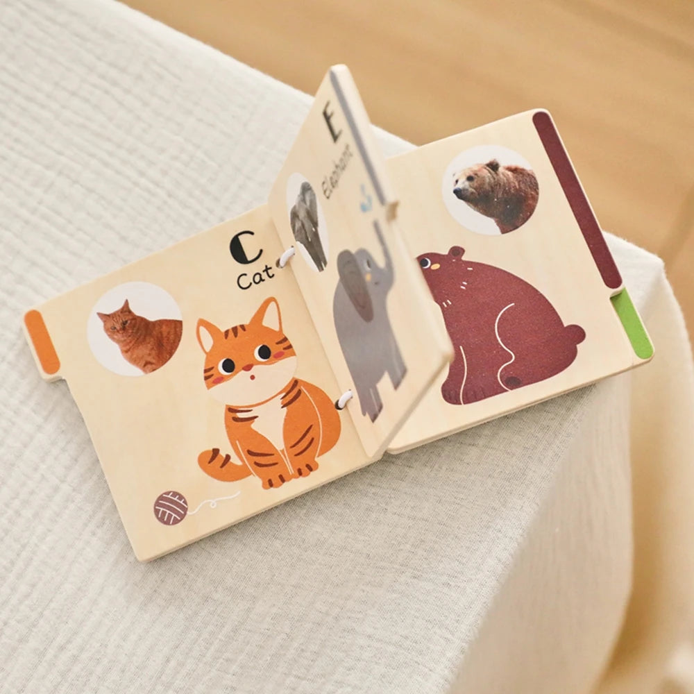 Montessori Educational Learning Book Kids Toy Animal Flap Picture Book Kids Reading Book Toys Baby Learn Animal Books in English