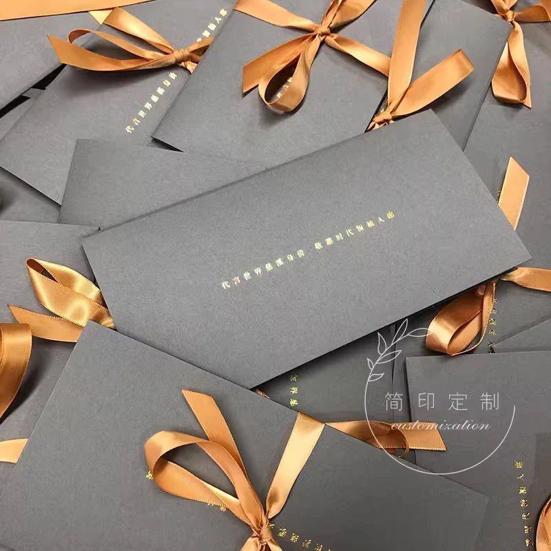 Customisable Gold Acrylic Wedding Invitation