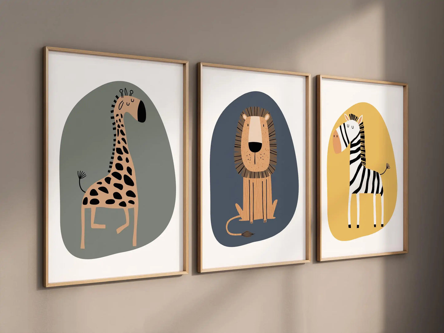 Set of 3 Safari Nursery Prints