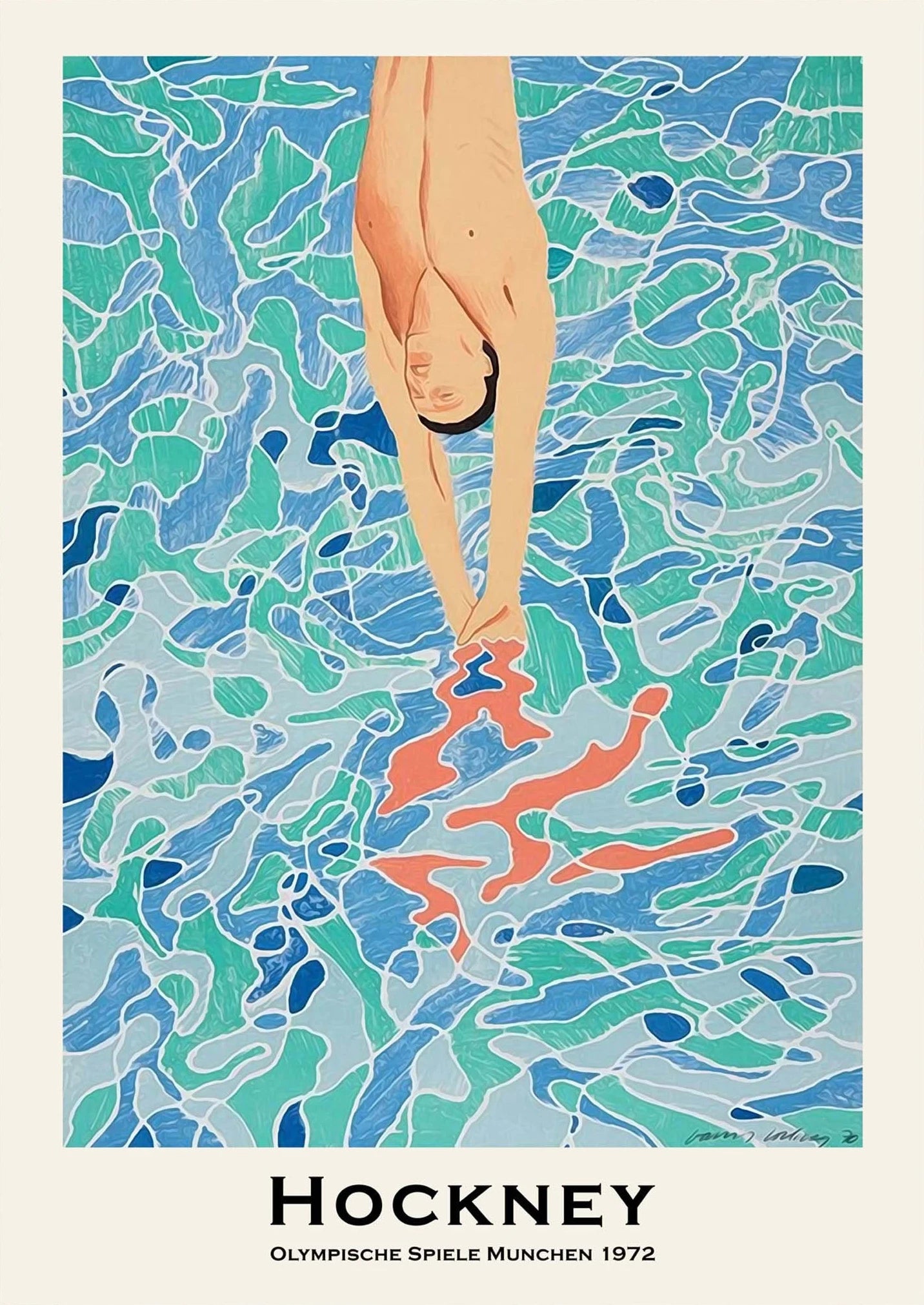 1pc frameless Canvas Painting David Hockney Art Exhibition Modern Minimalist Abstract Poster Print Canvas Printing Wall Art Pict