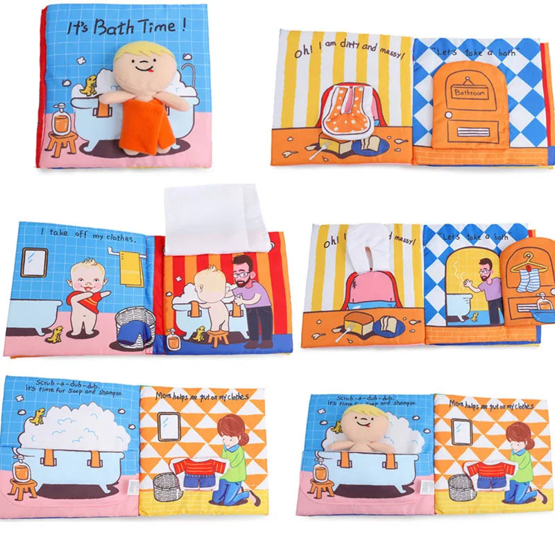 Baby Toys 0 12 Months Infant Tail Cloth Book Learning and Educational Activity Quiet Book Parent-child Interactive Toddler Toys