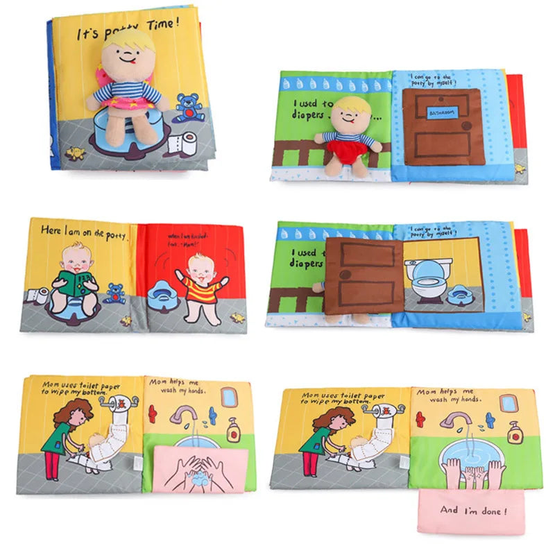Baby Toys 0 12 Months Infant Tail Cloth Book Learning and Educational Activity Quiet Book Parent-child Interactive Toddler Toys