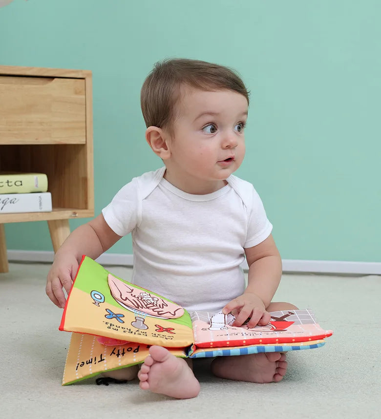 Baby Toys 0 12 Months Infant Tail Cloth Book Learning and Educational Activity Quiet Book Parent-child Interactive Toddler Toys