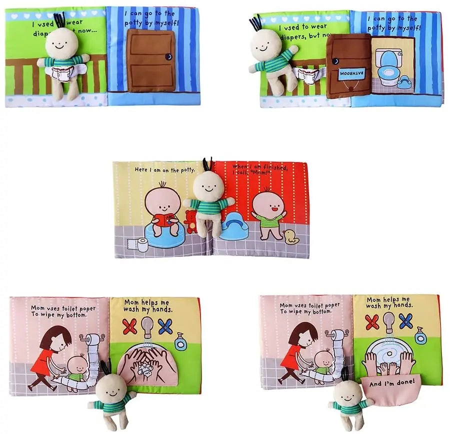 Baby Toys 0 12 Months Infant Tail Cloth Book Learning and Educational Activity Quiet Book Parent-child Interactive Toddler Toys