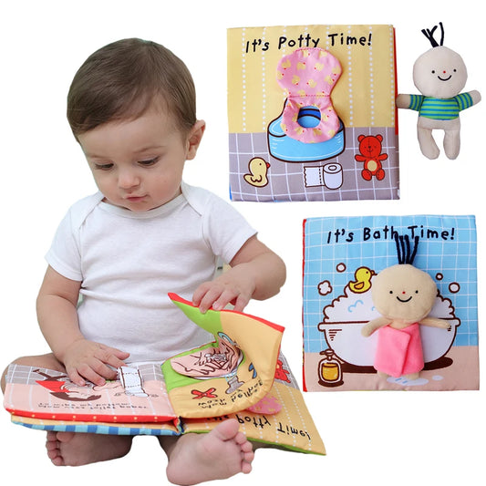 Baby Toys 0 12 Months Infant Tail Cloth Book Learning and Educational Activity Quiet Book Parent-child Interactive Toddler Toys