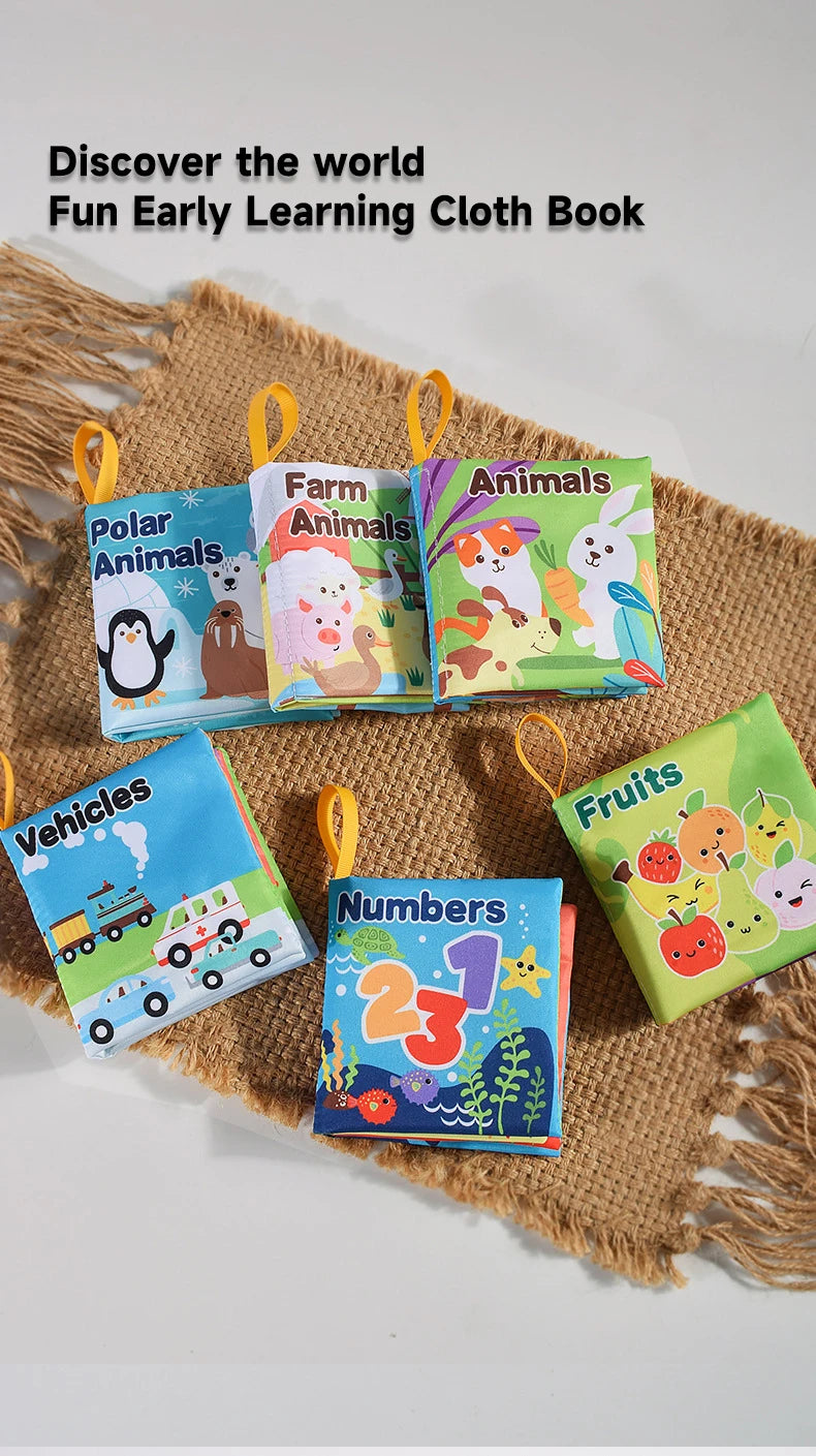 Baby  Enlightenment Cloth Books Educational Toys Baby Intelligence Development Learning Book Rustle Sound Cognition Sensory Toys