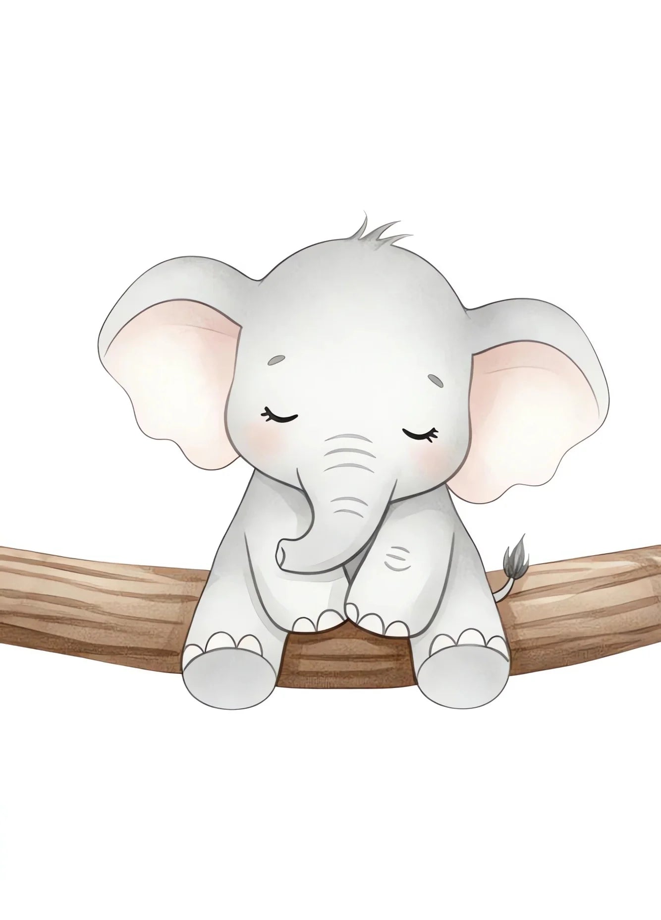 Cute Animal Nursery Wall Art Close-Up Canvas Texture