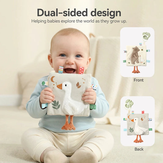 Soft Baby Books toys Montessori 3D Touch Feel High Contrast Cloth Book Sensory Early Learning games for kids Educational toys