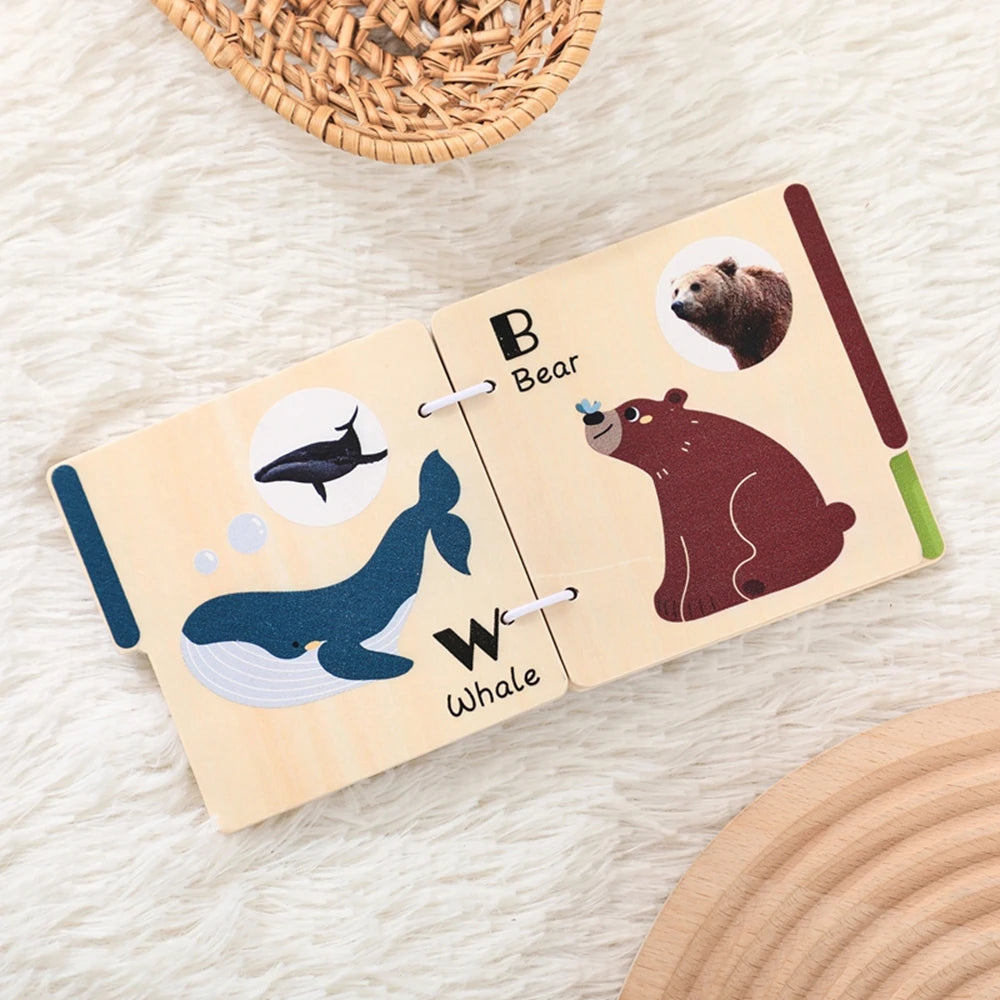 Montessori Educational Learning Book Kids Toy Animal Flap Picture Book Kids Reading Book Toys Baby Learn Animal Books in English