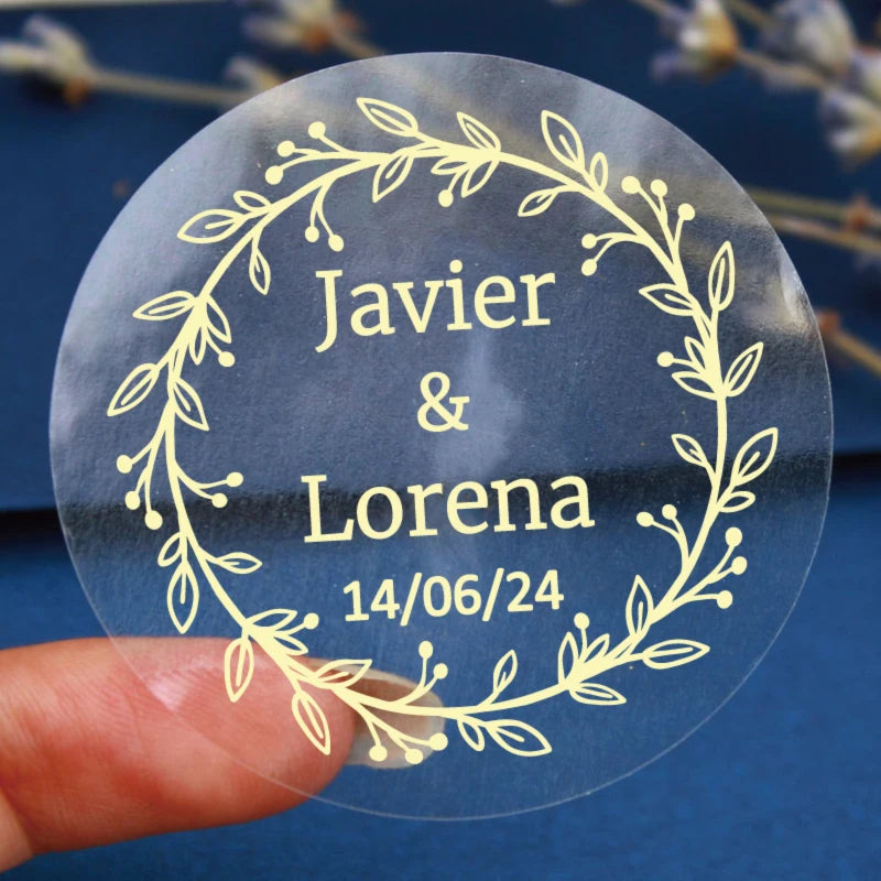 Custom Gold Foiled Stickers, Wedding, Birthday, Your Text, Thank You Labels, Baby Shower, Engagement, Invitation Seals.50 Pieces