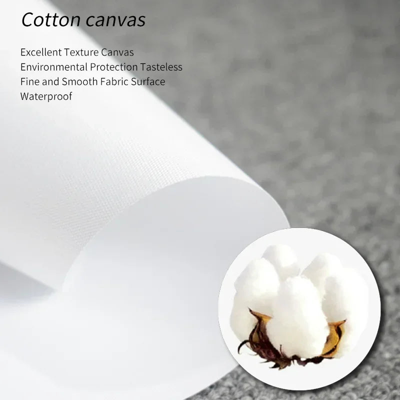 Cotton canvas roll with fine smooth texture, waterproof & eco-friendly for digital art prints