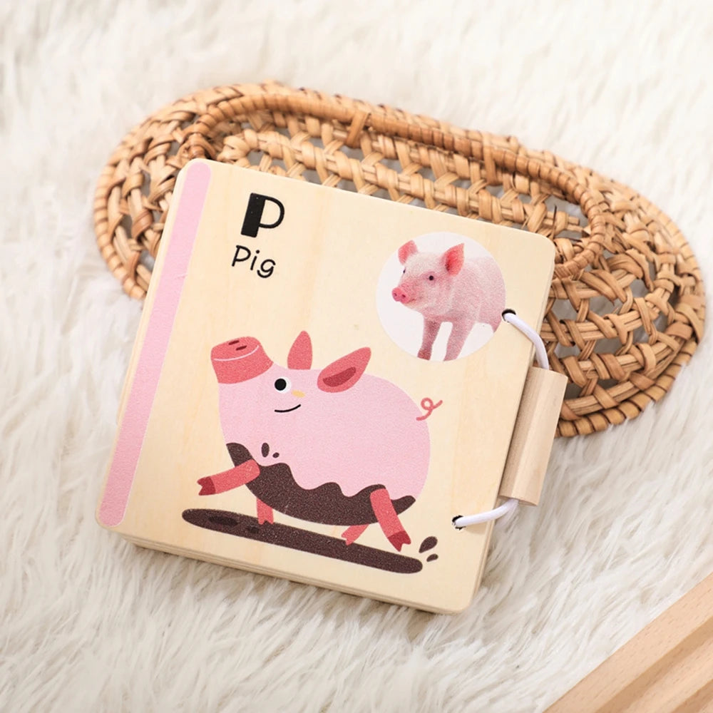 Montessori Educational Learning Book Kids Toy Animal Flap Picture Book Kids Reading Book Toys Baby Learn Animal Books in English