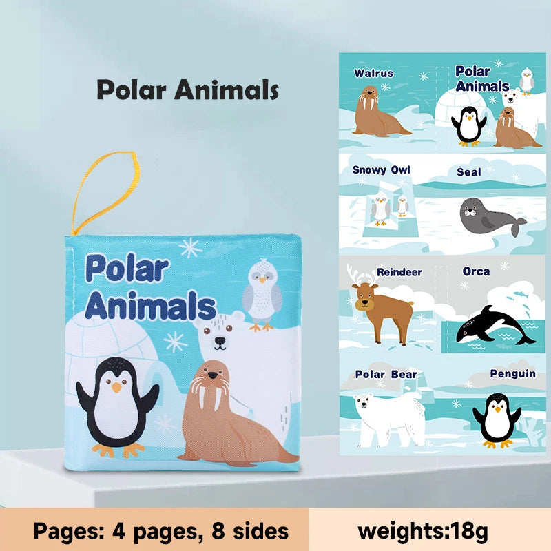 Baby  Enlightenment Cloth Books Educational Toys Baby Intelligence Development Learning Book Rustle Sound Cognition Sensory Toys