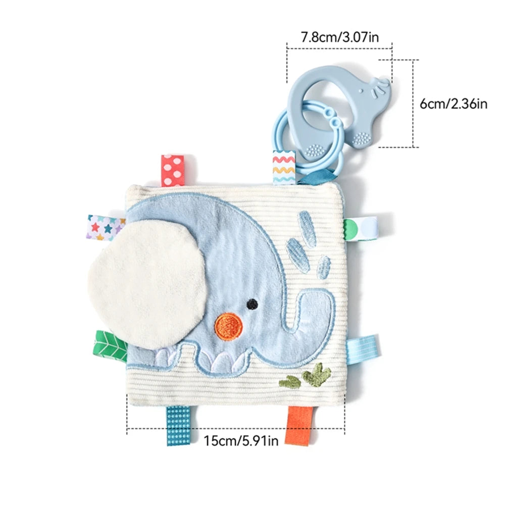 Soft Baby Books toys Montessori 3D Touch Feel High Contrast Cloth Book Sensory Early Learning games for kids Educational toys