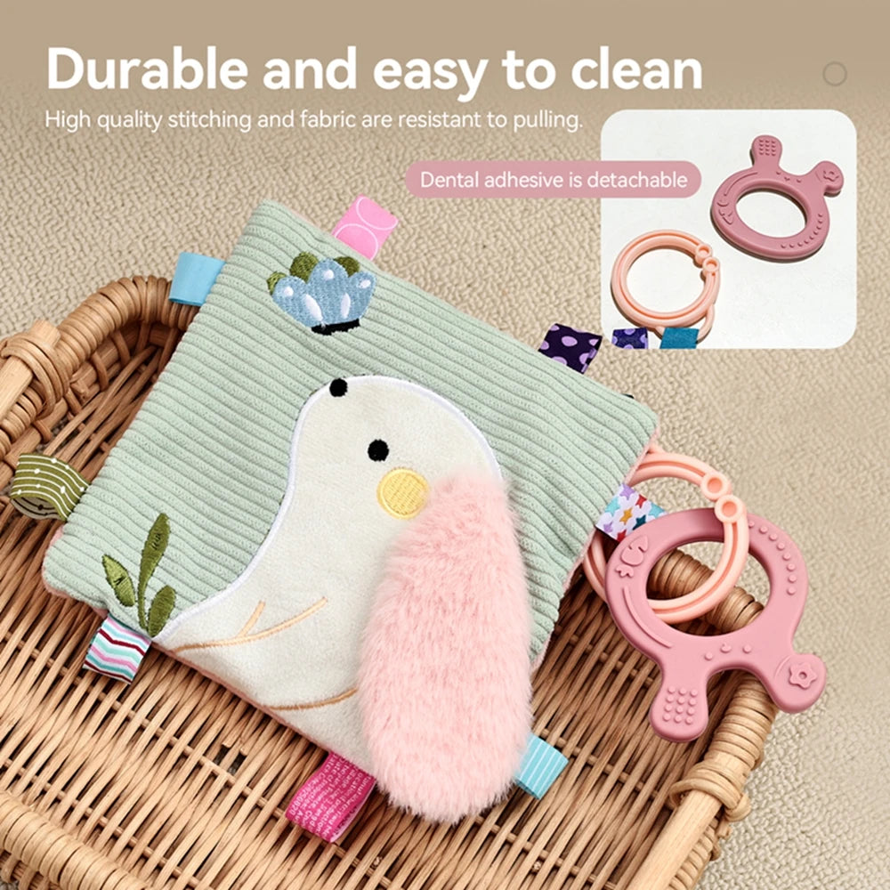 Soft Baby Books toys Montessori 3D Touch Feel High Contrast Cloth Book Sensory Early Learning games for kids Educational toys
