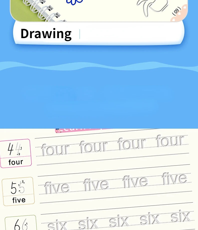 Reusable Magic Copybooks Baby Montessori Toys Magical Drawing Children Pen Control Training Books Kids Learning Educational Toys