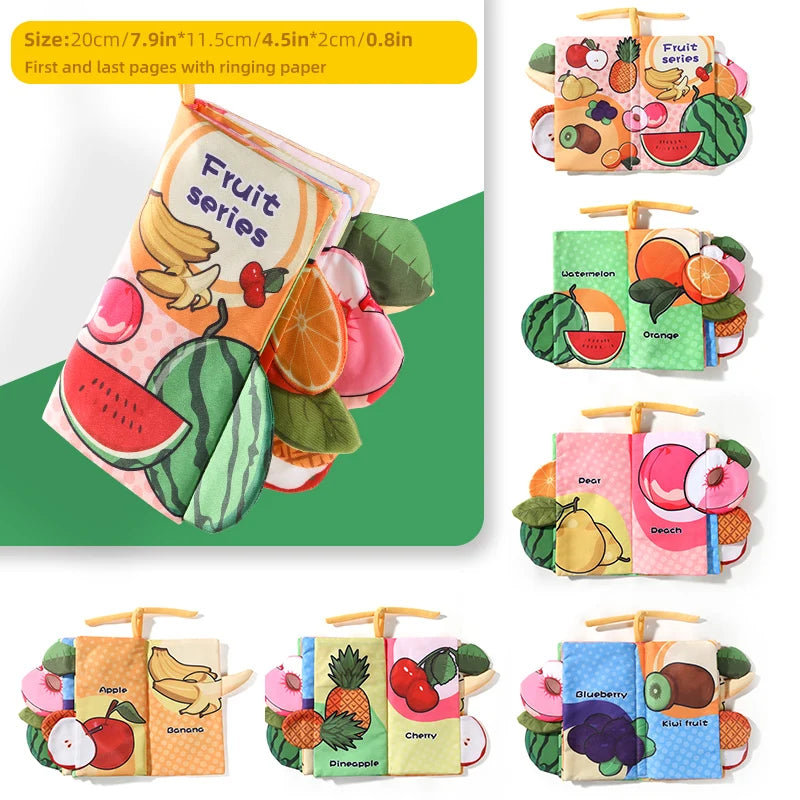 Baby Cloth Book for Children Fun Interactive Toys 0-3 Years Infant Early Education Toys Soft Tail Cloth Book Sensory Baby Toys