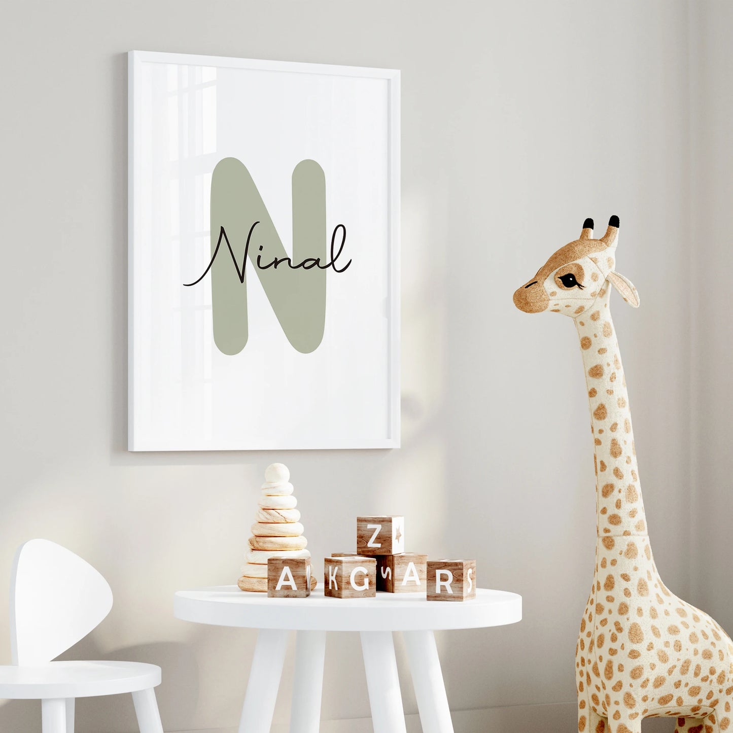 3pcs Personalized Custom Name Cartoon dinosaur Wall Art Print Picture Canvas Poster Painting For Living child Room Home Decor