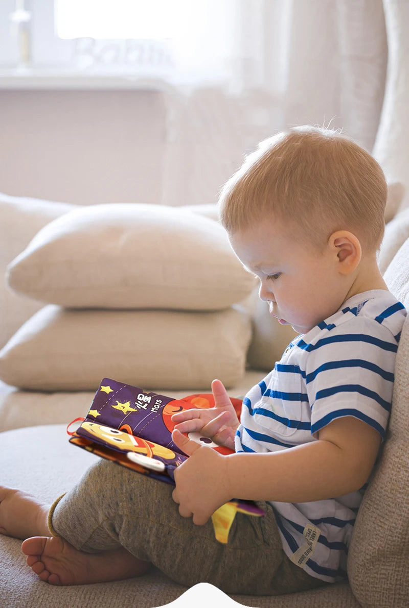 Baby Cloth Book for Children Fun Interactive Toys 0-3 Years Infant Early Education Toys Soft Tail Cloth Book Sensory Baby Toys