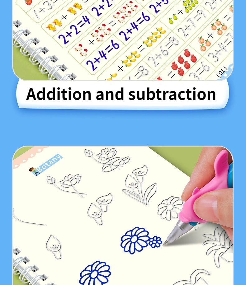 Reusable Magic Copybooks Baby Montessori Toys Magical Drawing Children Pen Control Training Books Kids Learning Educational Toys
