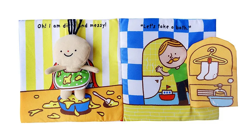 Baby Toys 0-12M Cloth Book Early Life Skills Learning Bath Potty Brush Teeth Cognitive Quiet Book Montessori Interactive Books