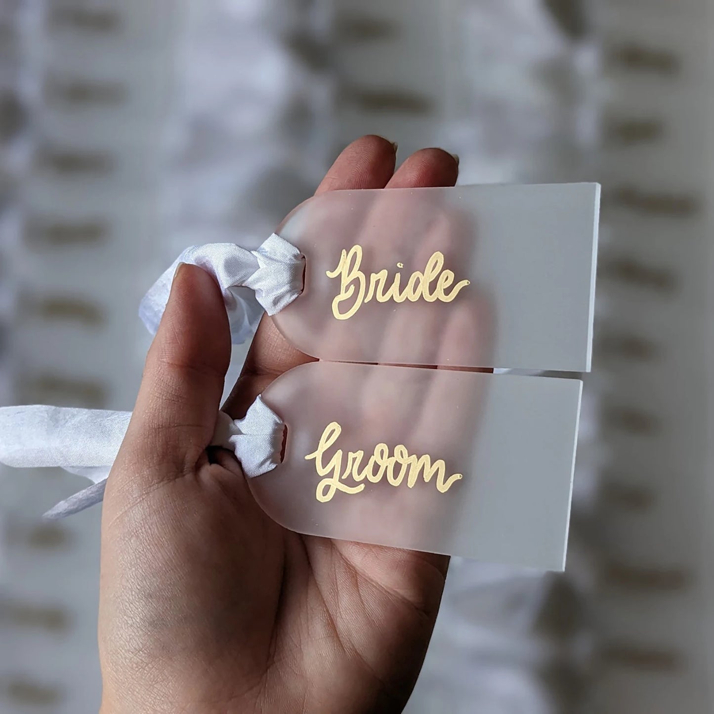 Frosted Acrylic Wedding Place Card Arch Name Tag Blank Name Plate Seating Chart Sign DIY Table Setting Mark Place Banquet Party