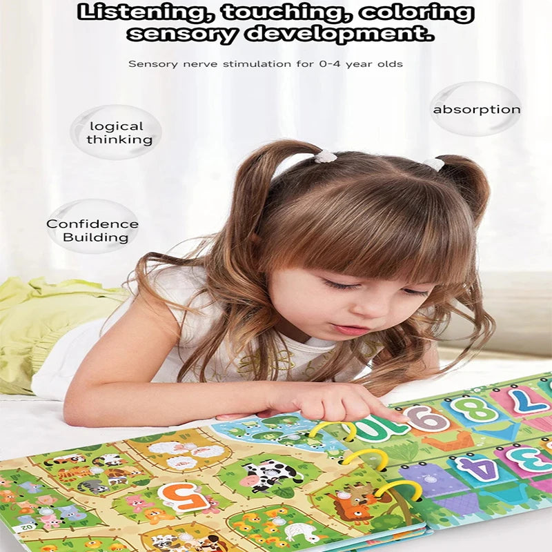 Animal Habitat Sticker Book for Kids Activity Montessori Busy Books Funny Sticker Book Educational Game Travel Toys for Toddlers