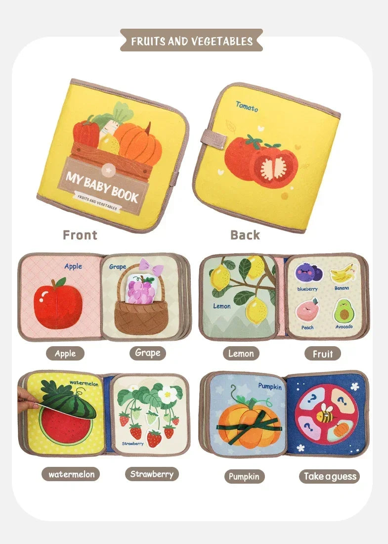 Montessori Busy Book for Toddlers, Activity Books for Airplane Car, Sensory Travel Toys, Preschool Learning Toys For Boy & Girl