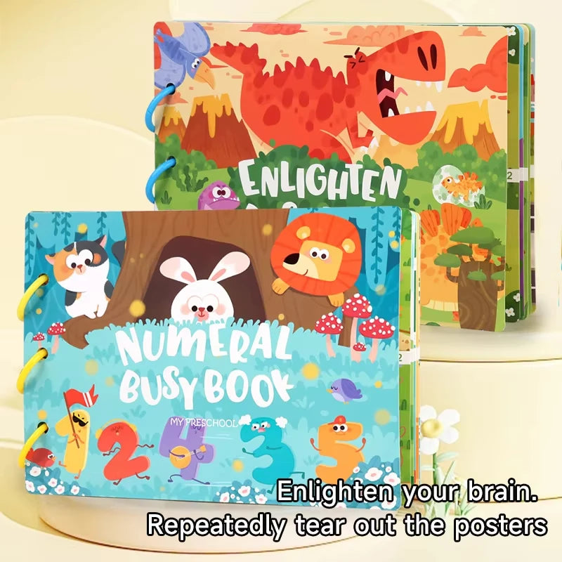 Animal Habitat Sticker Book for Kids Activity Montessori Busy Books Funny Sticker Book Educational Game Travel Toys for Toddlers