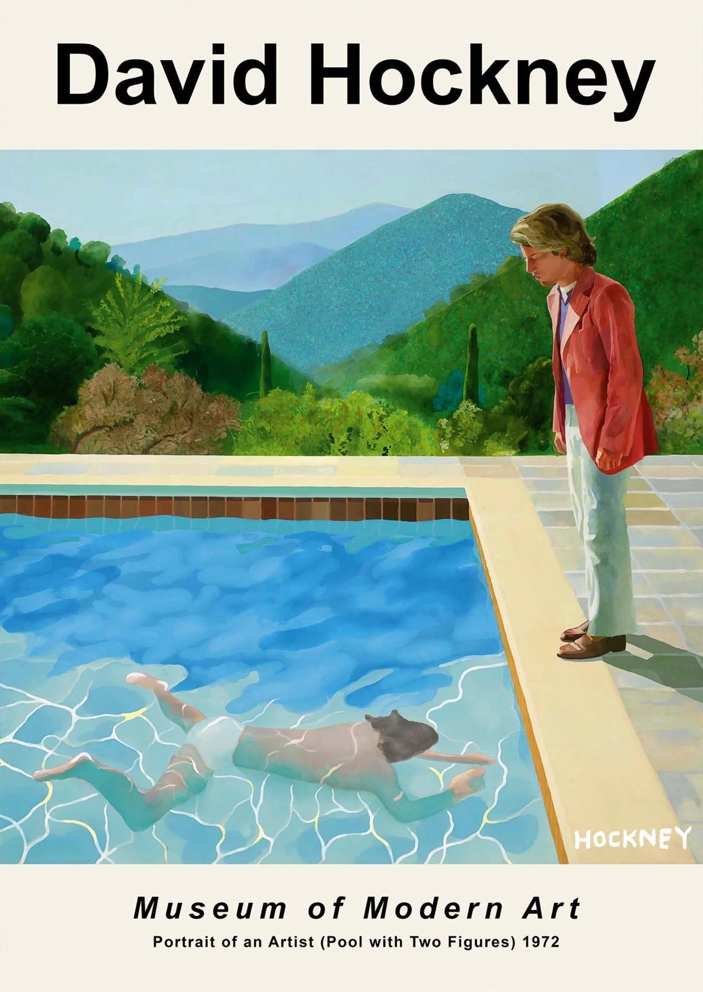 1pc frameless Canvas Painting David Hockney Art Exhibition Modern Minimalist Abstract Poster Print Canvas Printing Wall Art Pict