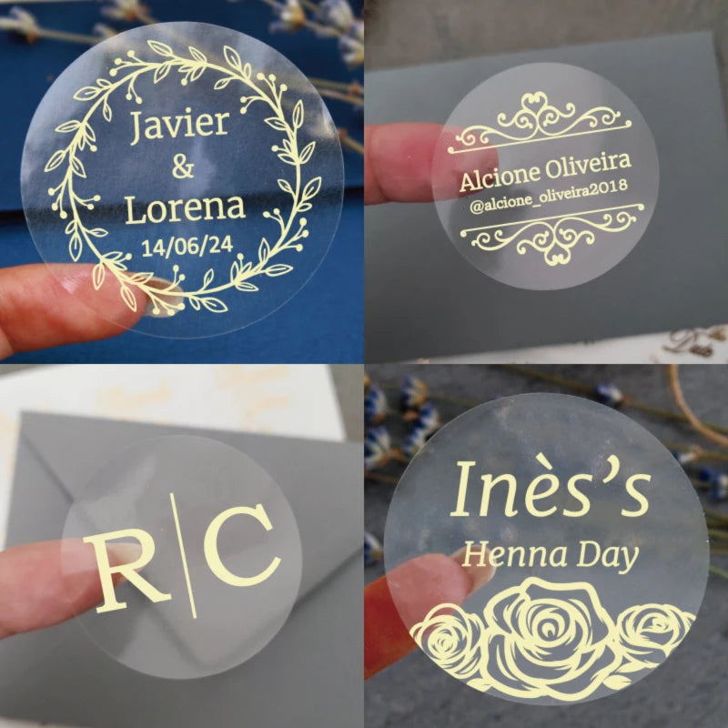 Custom Gold Foiled Stickers, Wedding, Birthday, Your Text, Thank You Labels, Baby Shower, Engagement, Invitation Seals.50 Pieces