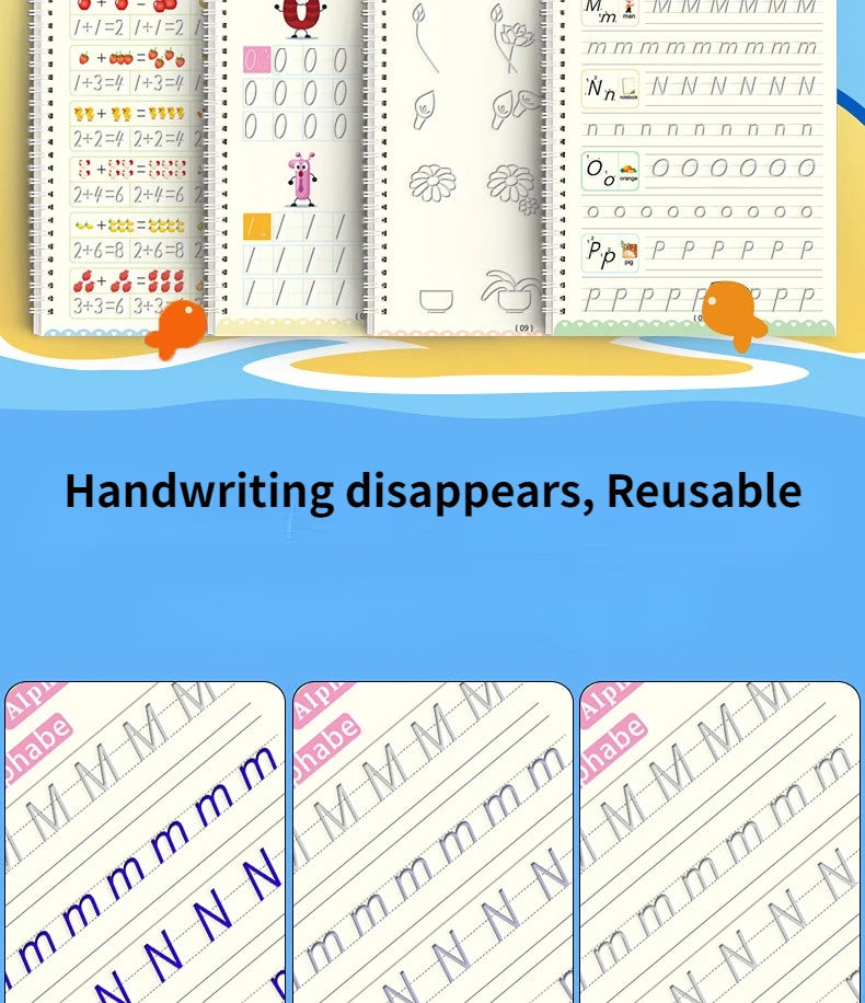 Reusable Magic Copybooks Baby Montessori Toys Magical Drawing Children Pen Control Training Books Kids Learning Educational Toys