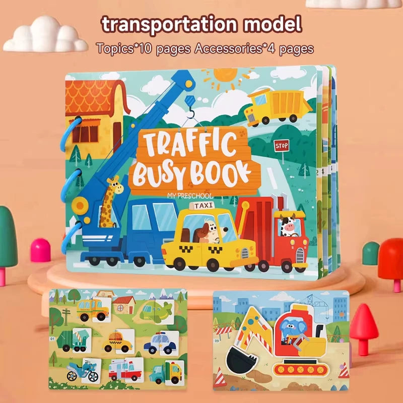 Animal Habitat Sticker Book for Kids Activity Montessori Busy Books Funny Sticker Book Educational Game Travel Toys for Toddlers
