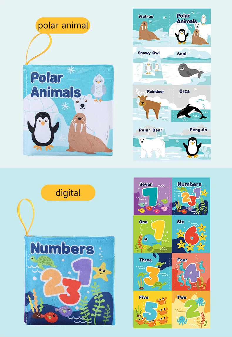 Baby  Enlightenment Cloth Books Educational Toys Baby Intelligence Development Learning Book Rustle Sound Cognition Sensory Toys