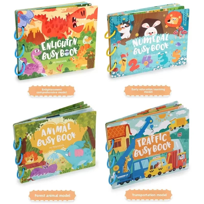 Animal Habitat Sticker Book for Kids Activity Montessori Busy Books Funny Sticker Book Educational Game Travel Toys for Toddlers