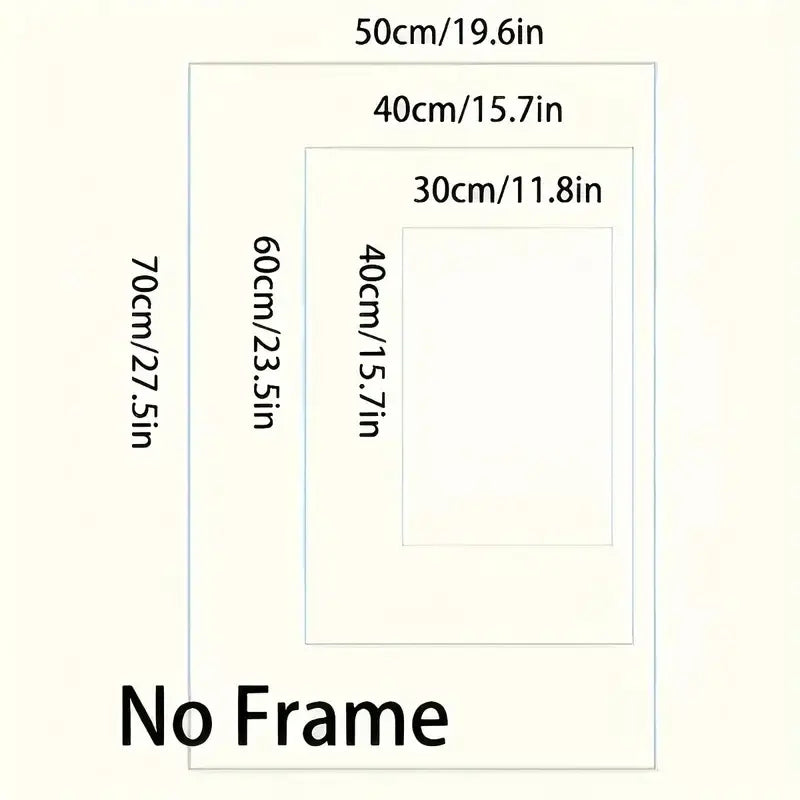 No frame digital art print sizes: 30x40cm, 40x60cm, 50x70cm — perfect for home decor