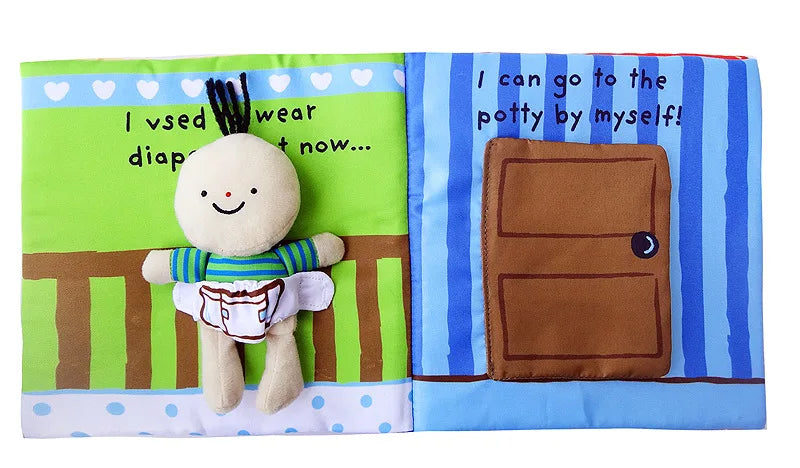 Baby Toys 0-12M Cloth Book Early Life Skills Learning Bath Potty Brush Teeth Cognitive Quiet Book Montessori Interactive Books