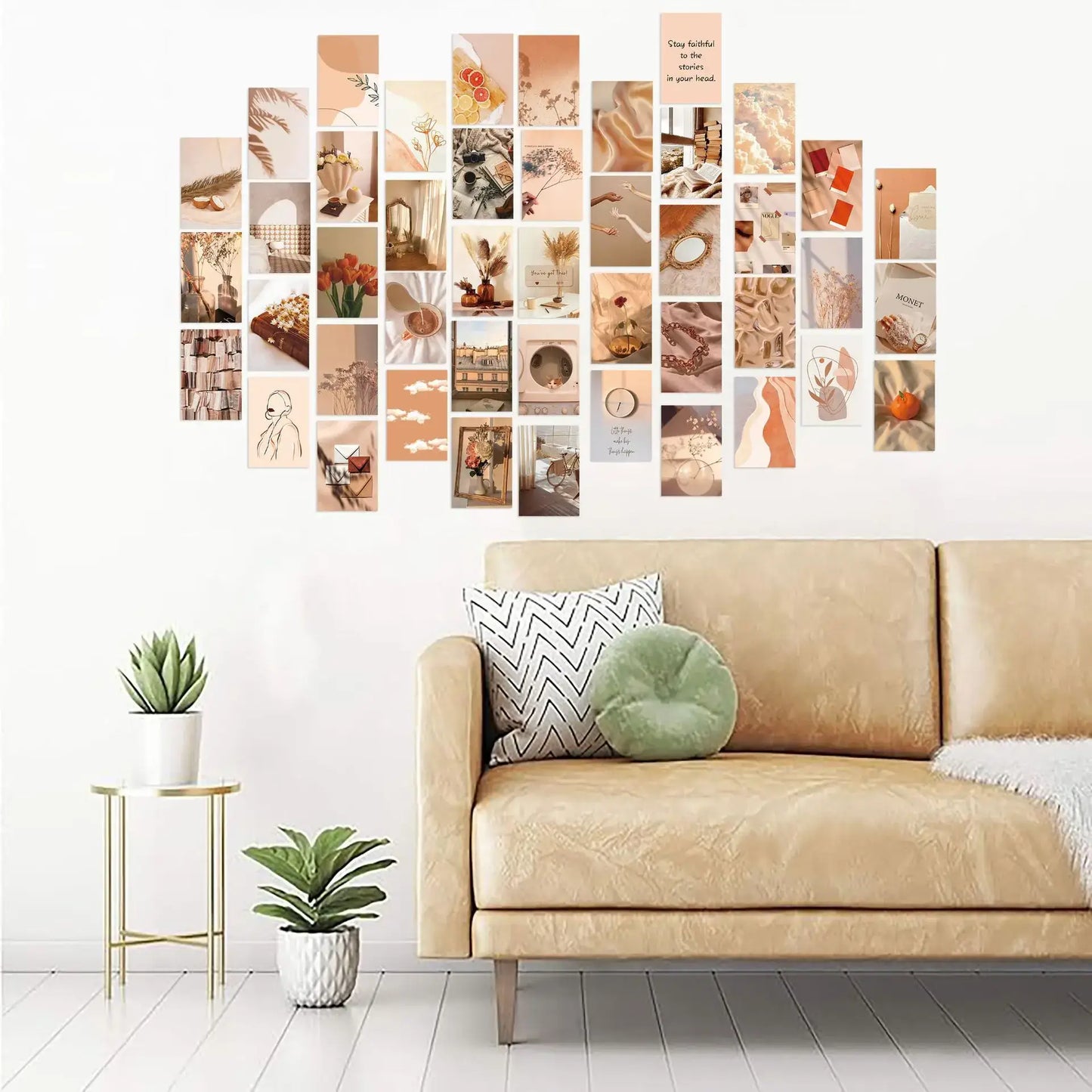 Set of 50 Aesthetic Boho Photo Collage
