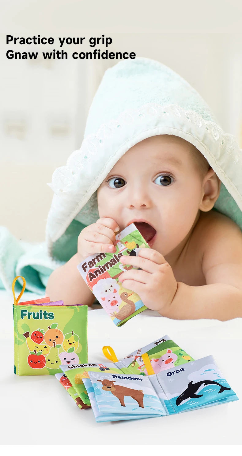 Baby  Enlightenment Cloth Books Educational Toys Baby Intelligence Development Learning Book Rustle Sound Cognition Sensory Toys