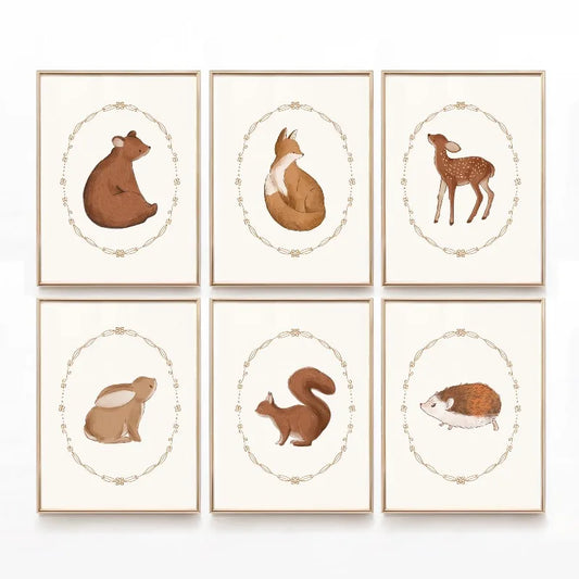 Cute Woodland Animal Posters