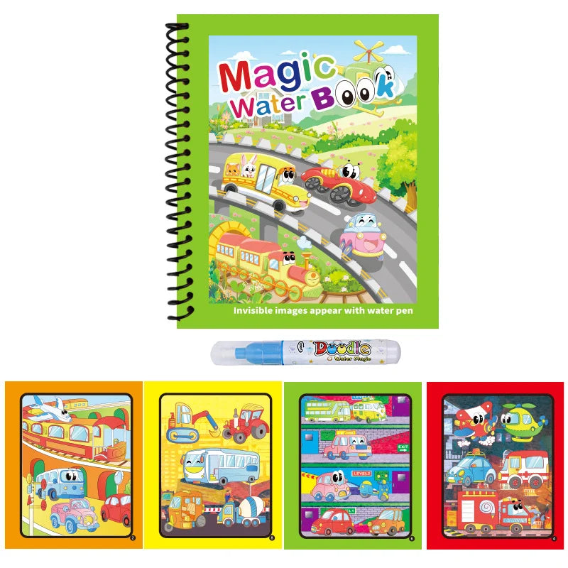 1PC Children Drawing Coloring Books Magic Water Drawing Book for Boys And Girls Gift Animal Cartoon Montessori Diy Painting Toys