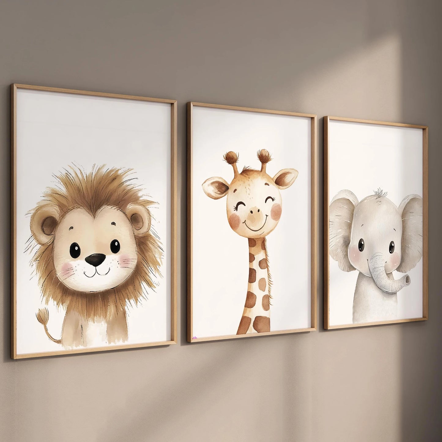 Set of 3 Safari Nursery Prints