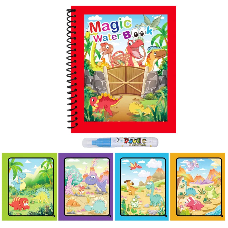 1PC Children Drawing Coloring Books Magic Water Drawing Book for Boys And Girls Gift Animal Cartoon Montessori Diy Painting Toys