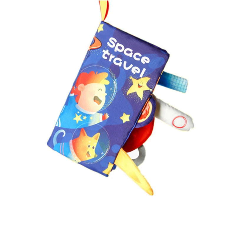 Baby Cloth Book for Children Fun Interactive Toys 0-3 Years Infant Early Education Toys Soft Tail Cloth Book Sensory Baby Toys