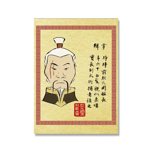 Avatar Last Airbender Wanted Poster Retro Cartoon Anime Canvas Painting Wall Art Pictures Prints Home Kids Room Decor Cuadros