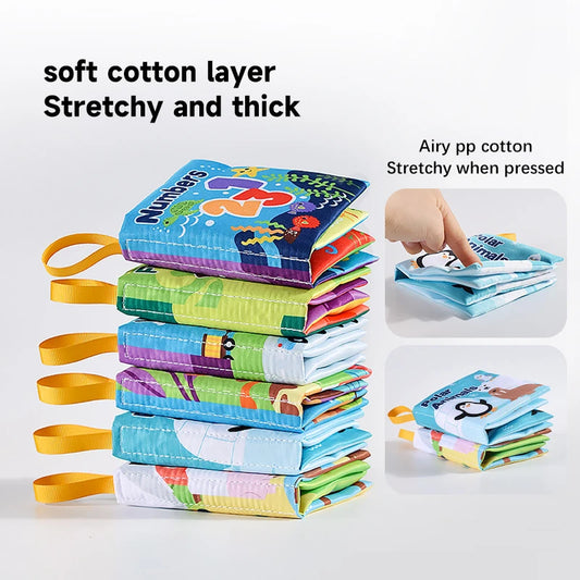 Baby  Enlightenment Cloth Books Educational Toys Baby Intelligence Development Learning Book Rustle Sound Cognition Sensory Toys