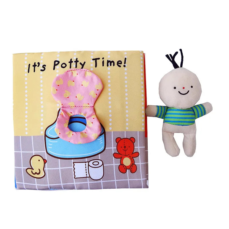 Baby Toys 0-12M Cloth Book Early Life Skills Learning Bath Potty Brush Teeth Cognitive Quiet Book Montessori Interactive Books