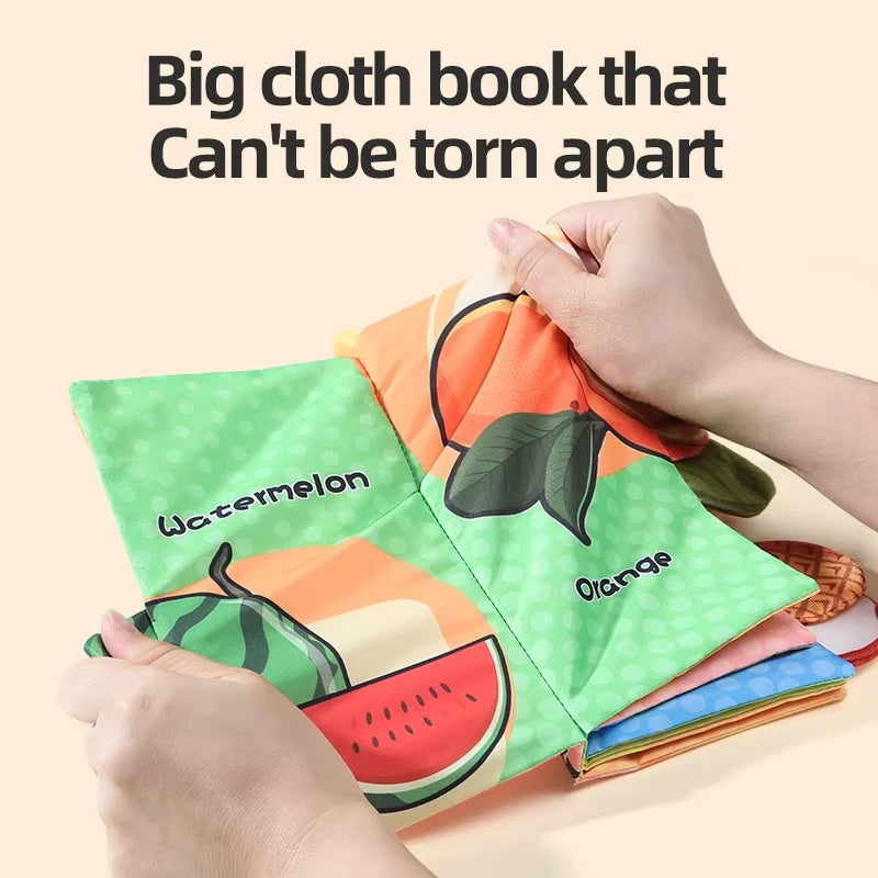 Baby Cloth Book for Children Fun Interactive Toys 0-3 Years Infant Early Education Toys Soft Tail Cloth Book Sensory Baby Toys