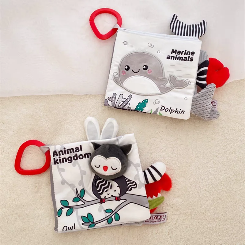 Soft Baby Books Toys 3D Touch and Feel Crinkle Cloth Books Babies Infant Kids Touch and Feel Crinkle for Infants Toddler Gifts