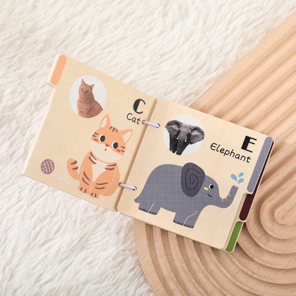 Montessori Educational Learning Book Kids Toy Animal Flap Picture Book Kids Reading Book Toys Baby Learn Animal Books in English